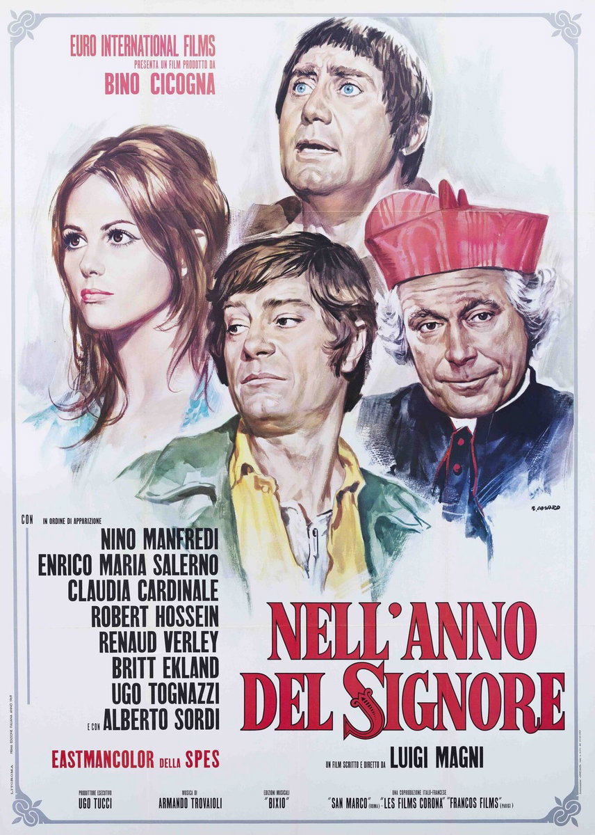 Manifesto 3 per il film Nell'anno del Signore (1969), dipinto da Renato Casaro (Renè)