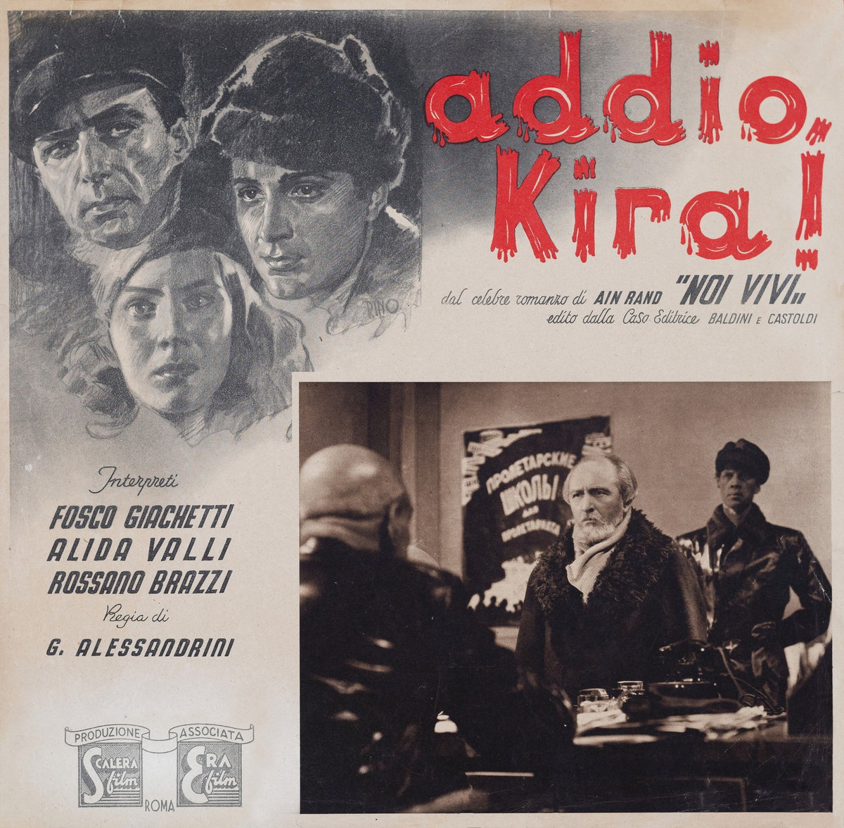 Fotobusta 2 per il film Noi vivi - Addio Kira (1942)