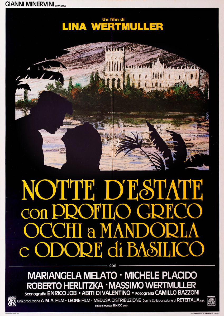 Summer Night with Greek Profile, Almond Eyes and Scent of Basil - Poster 1