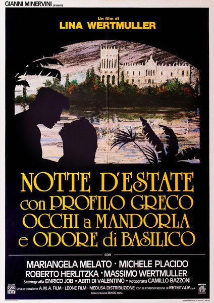 Notte d'estate con profilo greco, occhi a mandorla e odore di basilico