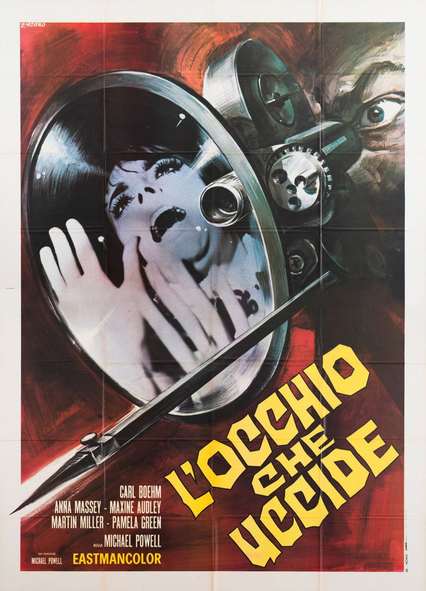 Poster 2 for the film Peeping Tom (1960), painted by Renato Casaro (Renè)