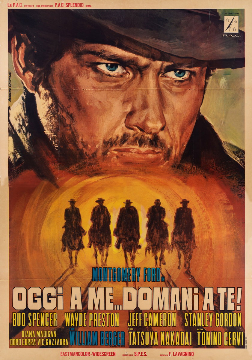 Poster 3 for the film Today We Kill, Tomorrow We Die! (1968), painted by Rodolfo Gasparri