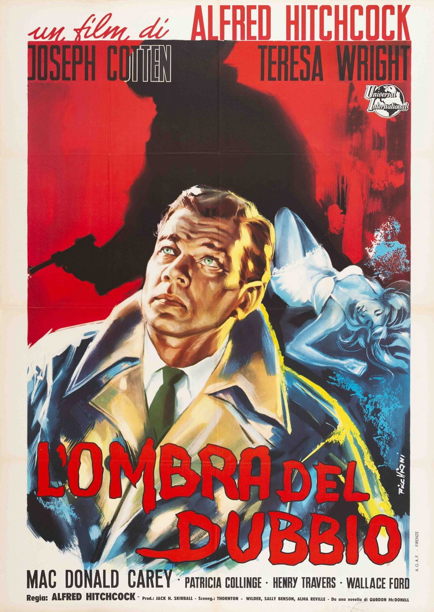 Poster 2 for the film Shadow of a Doubt (1943), painted by Franco Picchioni