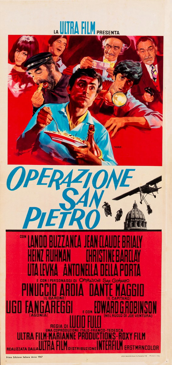 Locandina 2 for the film Operation San Pietro (1967), painted by Giuliano Nistri