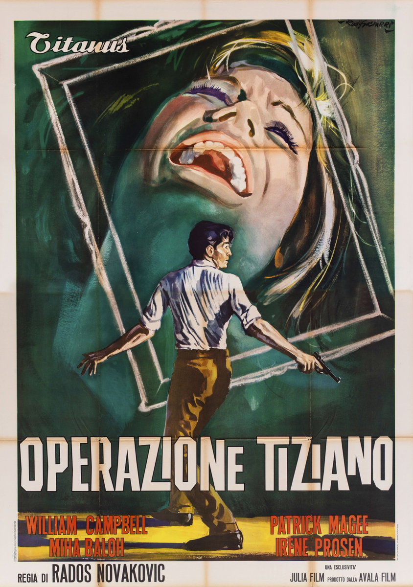 Poster 2 for the film Operation Titian (1963), painted by Rodolfo Gasparri
