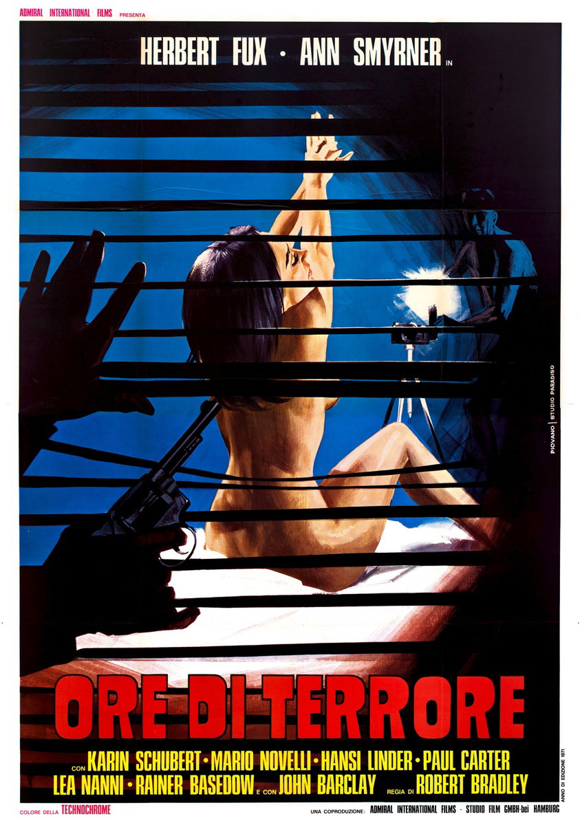 Manifesto 2 per il film Ore di terrore (1971), dipinto da Mario Piovano