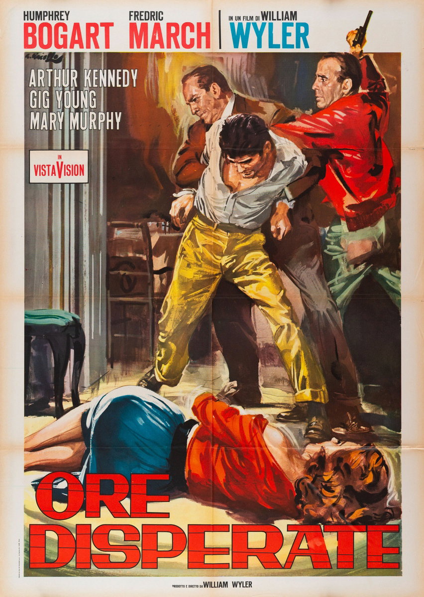 Manifesto 3 per il film Ore disperate (1955), dipinto da Averardo Ciriello