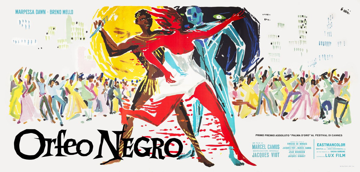 Manifesto 3 per il film Orfeo negro (1959), dipinto da Ercole Brini