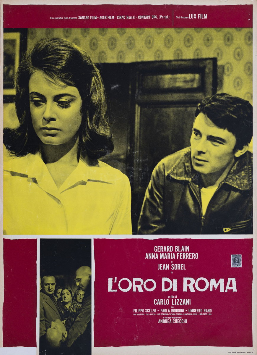 Lobby Card 6 for the film Gold of Rome (1961), painted by Studio Favalli