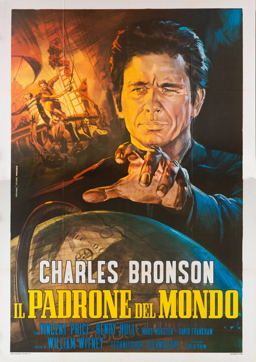 Poster 4 for the film Master of the World (1961), painted by Mario Piovano
