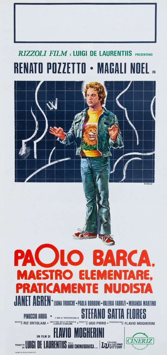 Paolo Barca, Schoolteacher and Weekend Nudist - Lobby Card 1