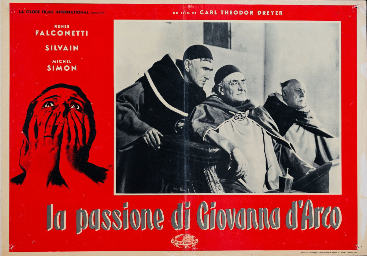 Lobby Card 3 for the film The Passion of Joan of Arc (1928), painted by Carlantonio Longi