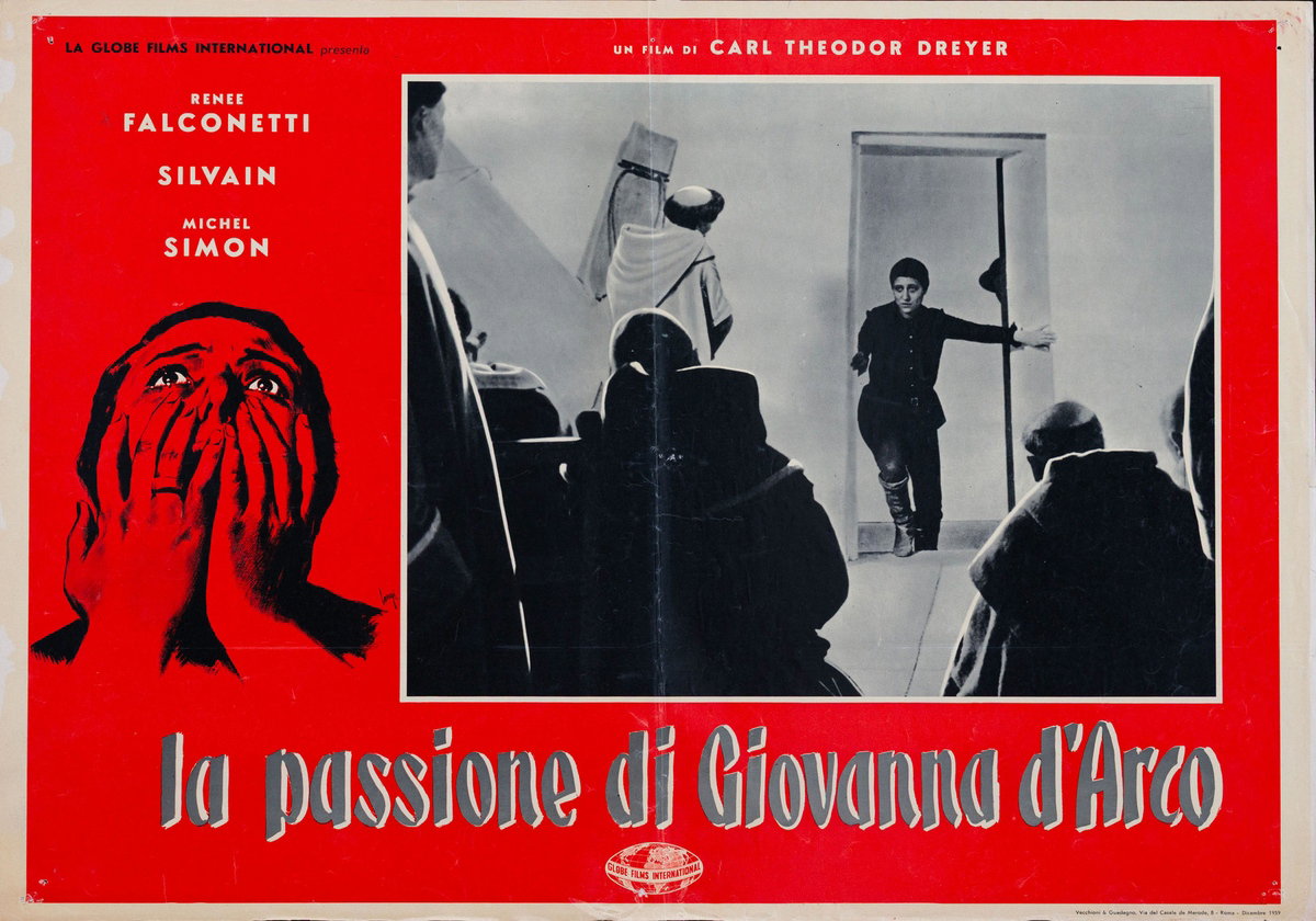 Lobby Card 4 for the film The Passion of Joan of Arc (1928), painted by Carlantonio Longi