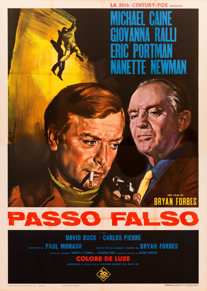 Poster 2 for the film Deadfall (1968), painted by Lorenzo Nistri (Enzo)