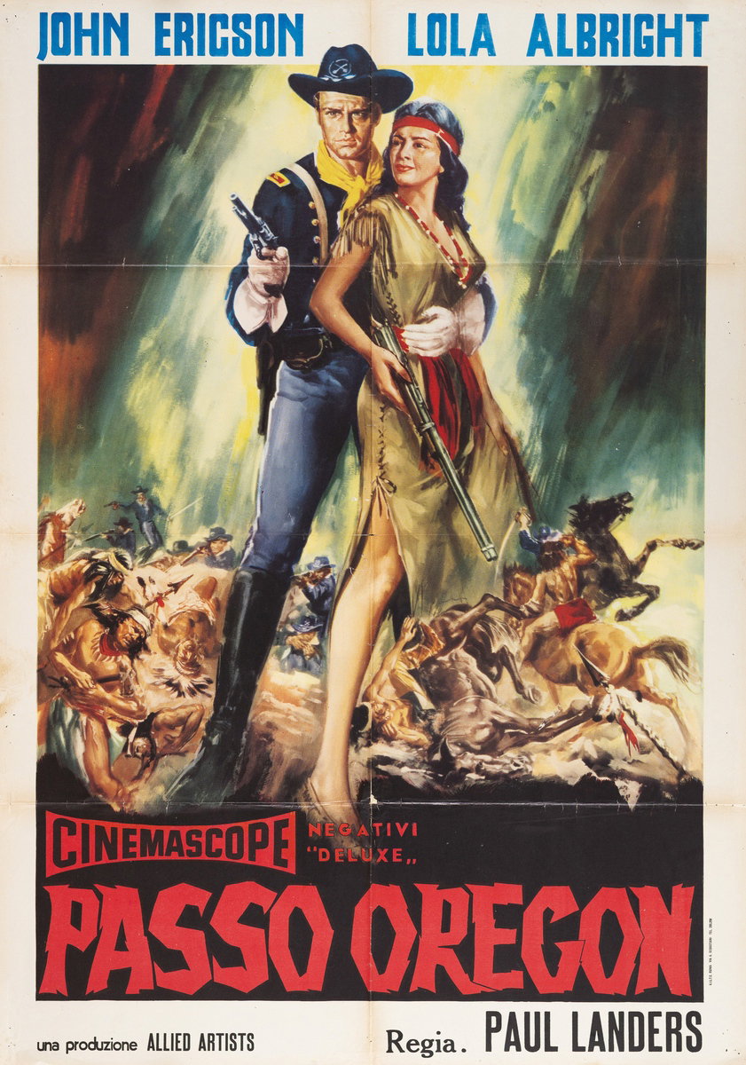 Manifesto 2 per il film Passo Oregon (1957)