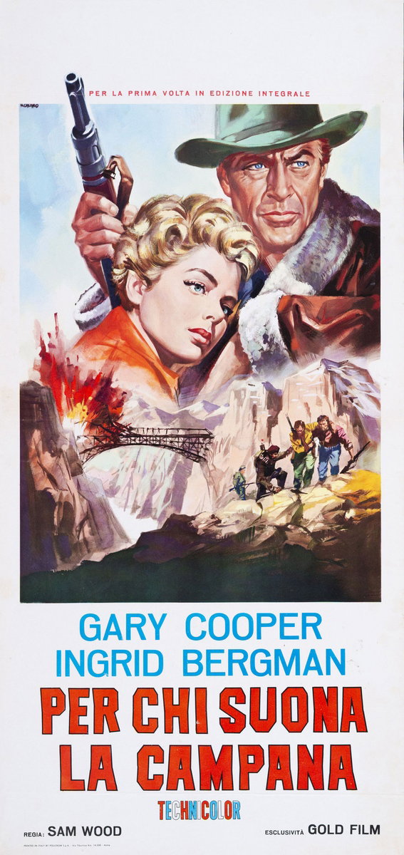 Locandina 2 per il film Per chi suona la campana (1943), dipinto da Renato Casaro (Renè)