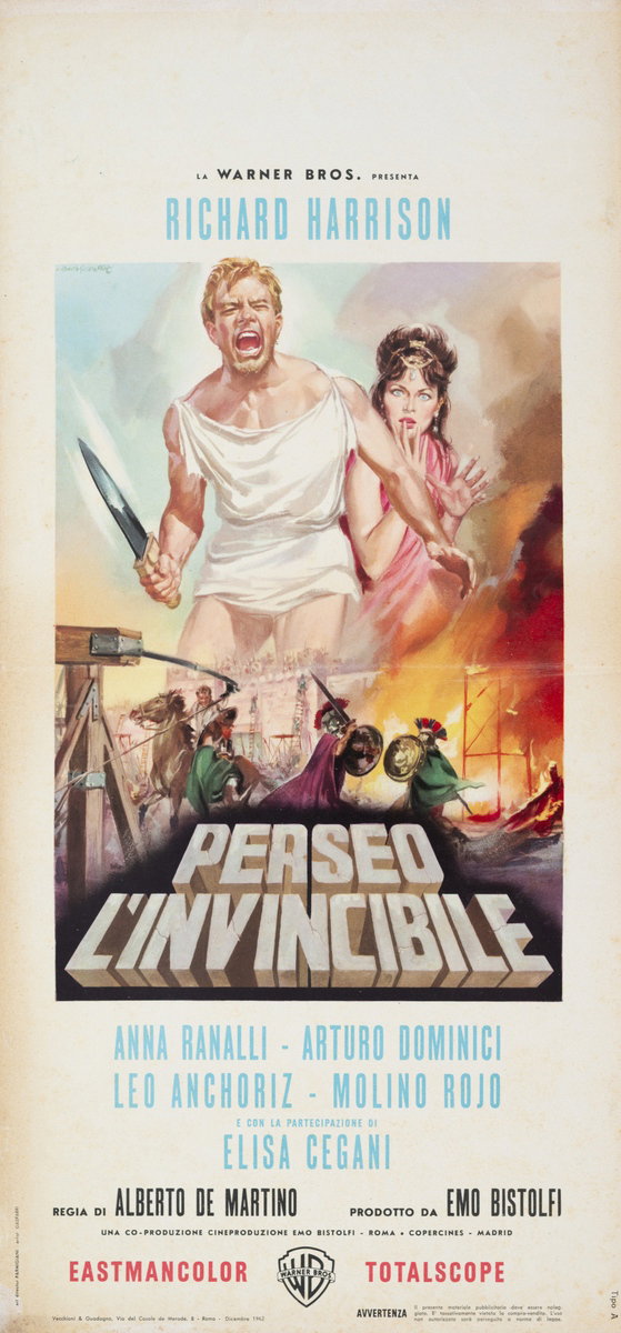 Locandina 2 per il film Perseo l'invincibile (1963), dipinto da Rodolfo Gasparri