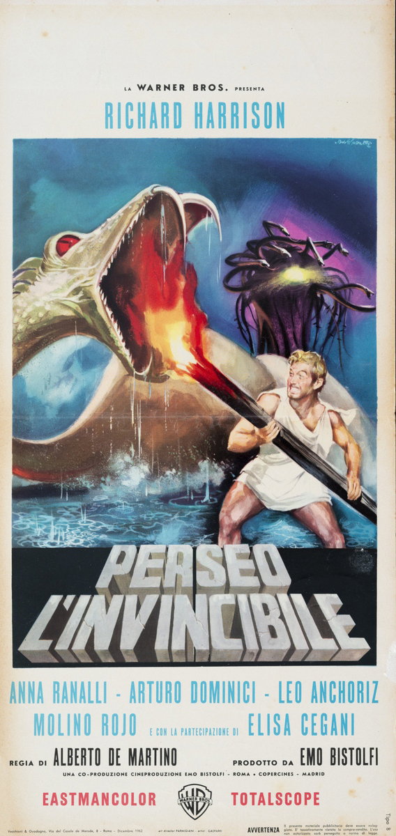 Locandina 3 per il film Perseo l'invincibile (1963), dipinto da Rodolfo Gasparri