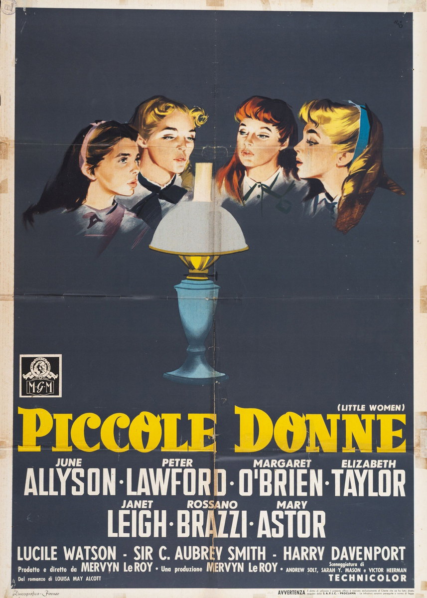 Manifesto 4 per il film Piccole donne (1949), dipinto da Silvano Campeggi (Nano)