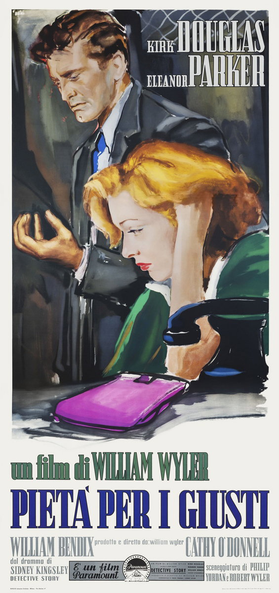 Poster 2 for the film Detective Story (1951), painted by Ercole Brini