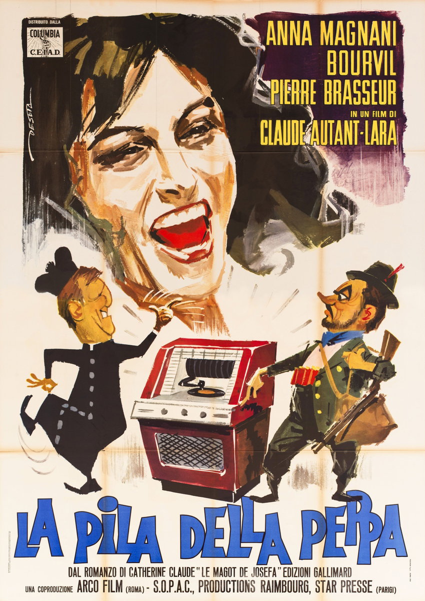 Manifesto 2 per il film La pila della Peppa (1963), dipinto da Roberto De Seta (Bob)