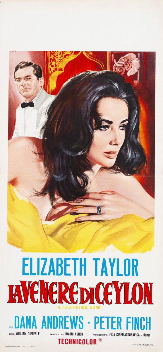 Locandina 2 per il film La pista degli elefanti (1954), dipinto da Renato Casaro (Renè)