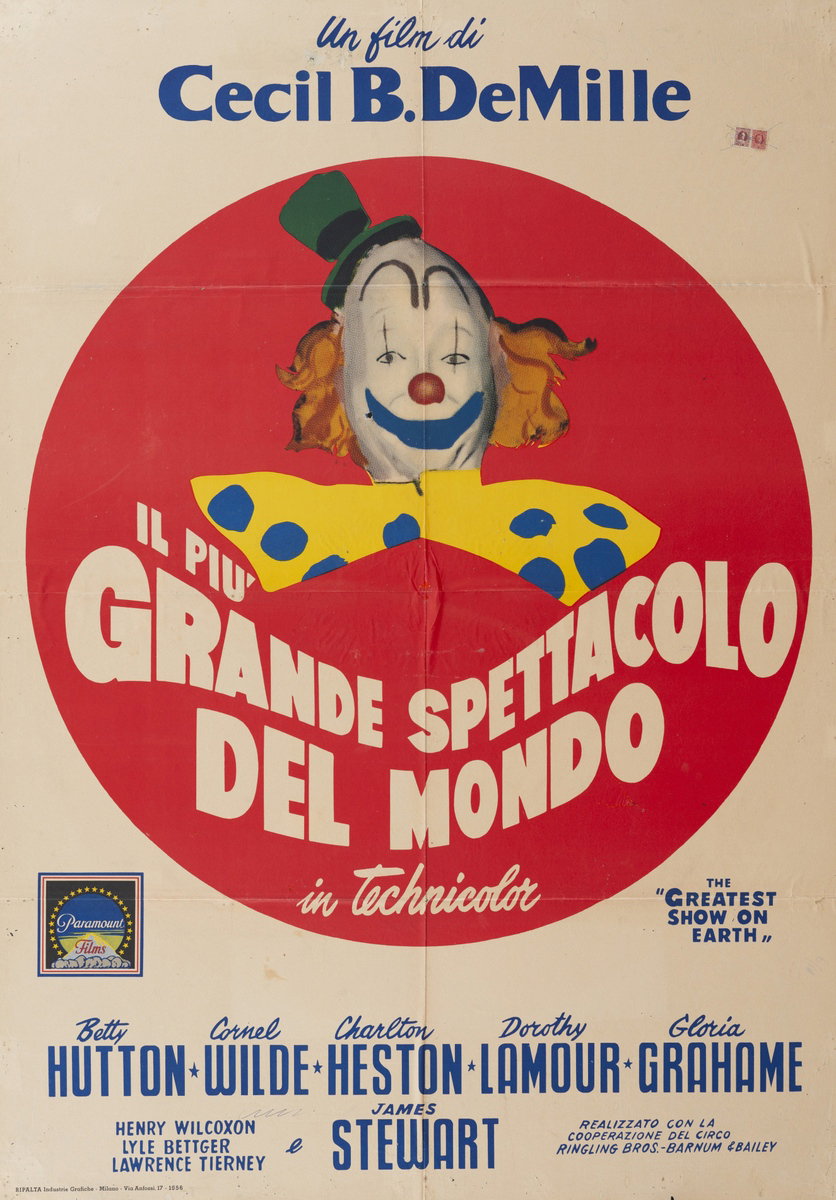 Manifesto 2 per il film Il più grande spettacolo del mondo (1952)