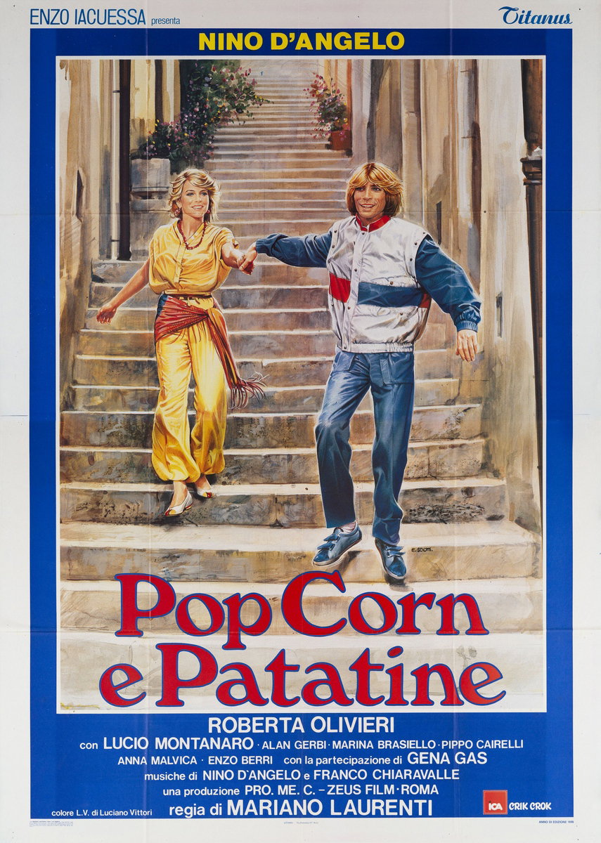 Manifesto 2 per il film Popcorn e patatine (1985), dipinto da Enzo Sciotti