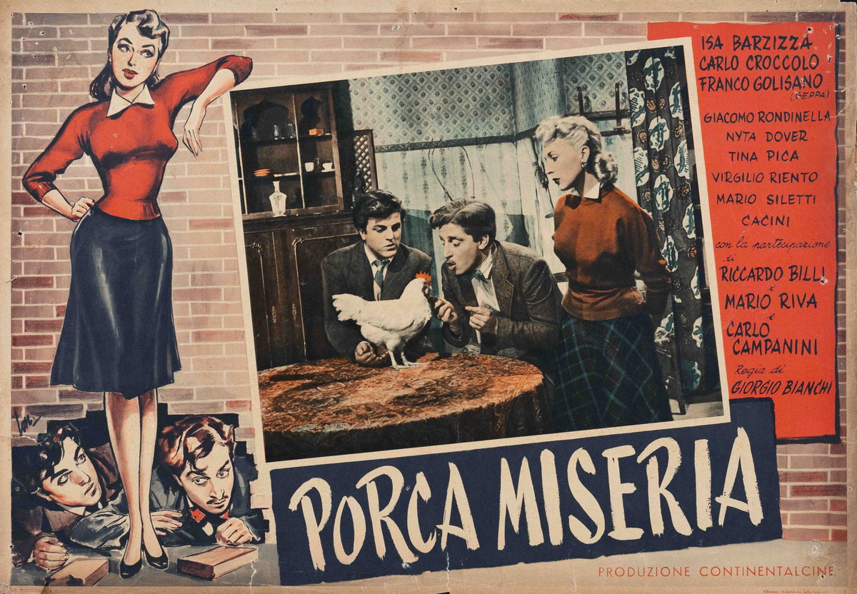 Fotobusta 2 per il film Porca miseria! (1951), dipinto da Carlantonio Longi