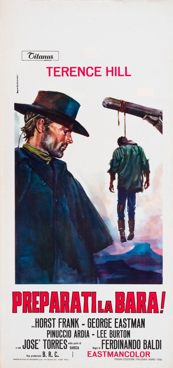Locandina 2 for the film Django, Prepare a Coffin (1968), painted by Rodolfo Gasparri