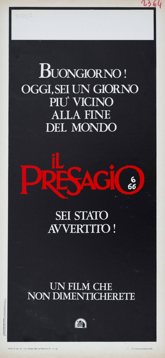 Locandina 2 per il film Il presagio (1976)