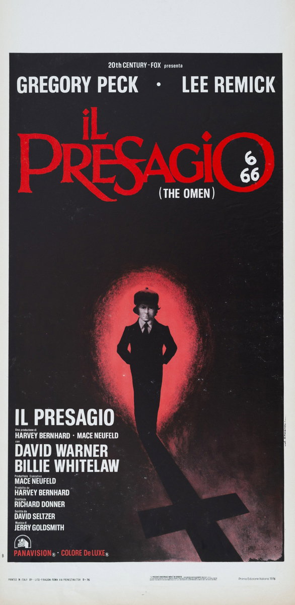 Locandina 3 per il film Il presagio (1976), dipinto da Angelo Spagnoli