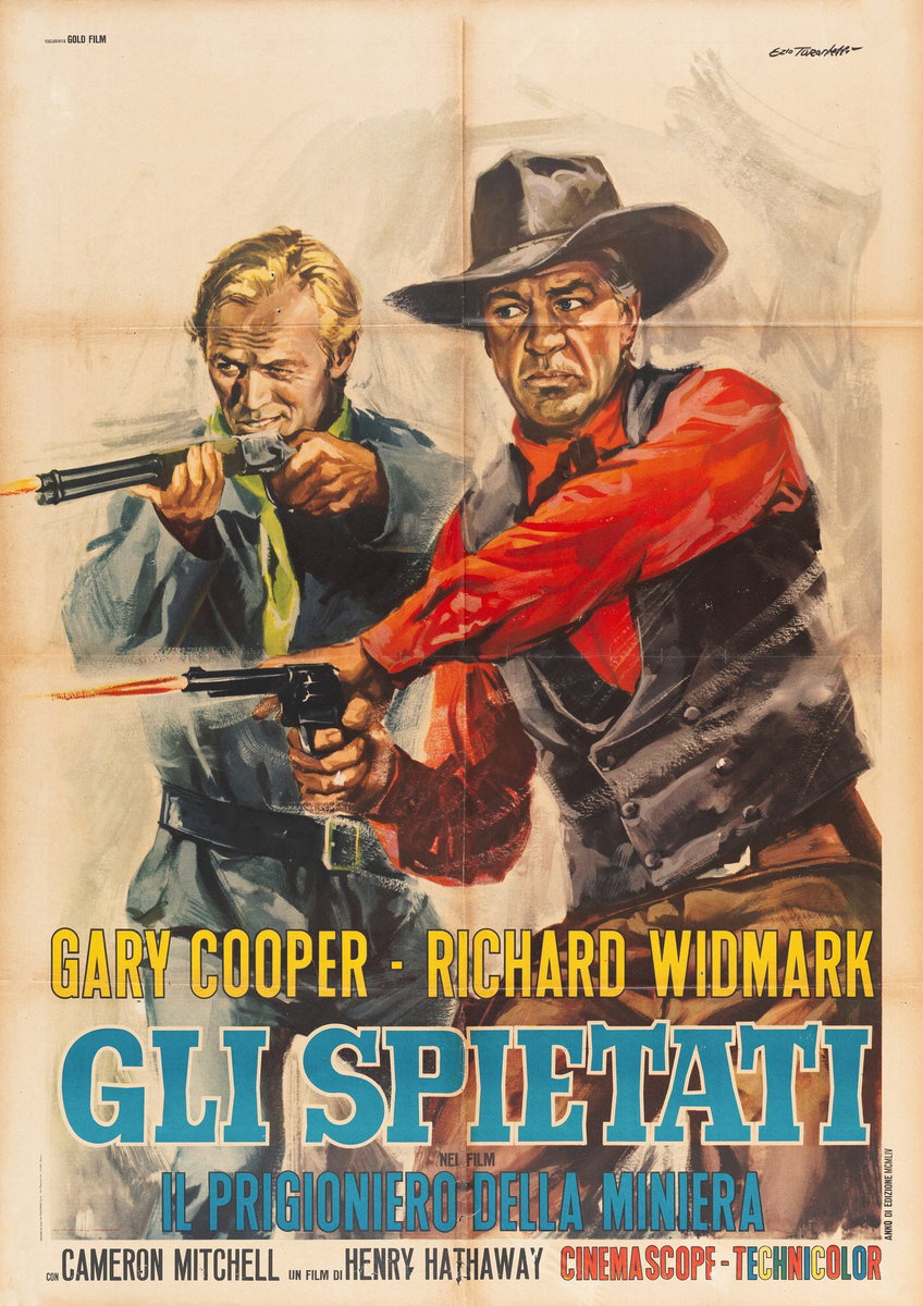 Manifesto 2 per il film Il prigioniero della miniera (1954)