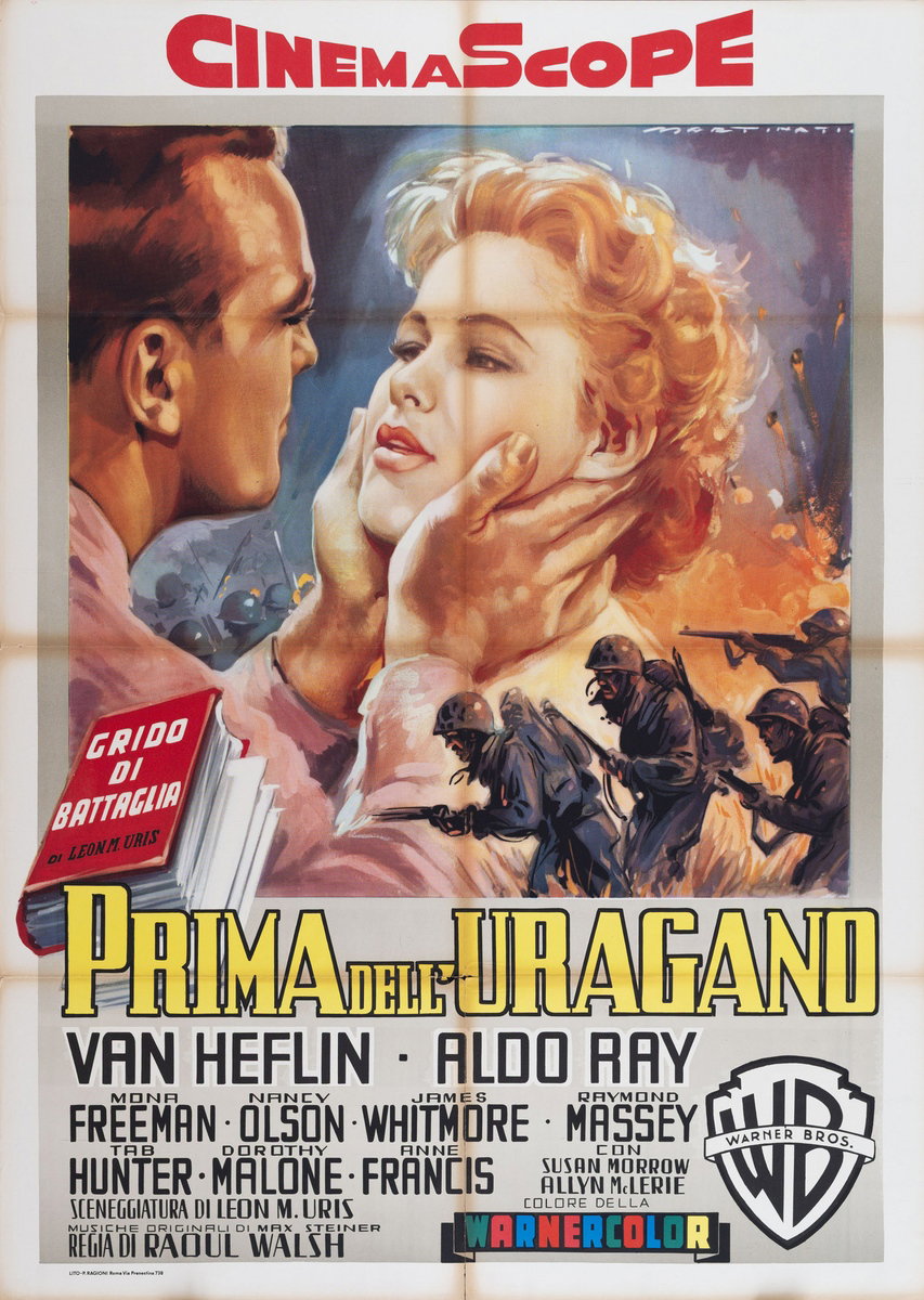 Poster 3 for the film Battle Cry (1955), painted by Luigi Martinati
