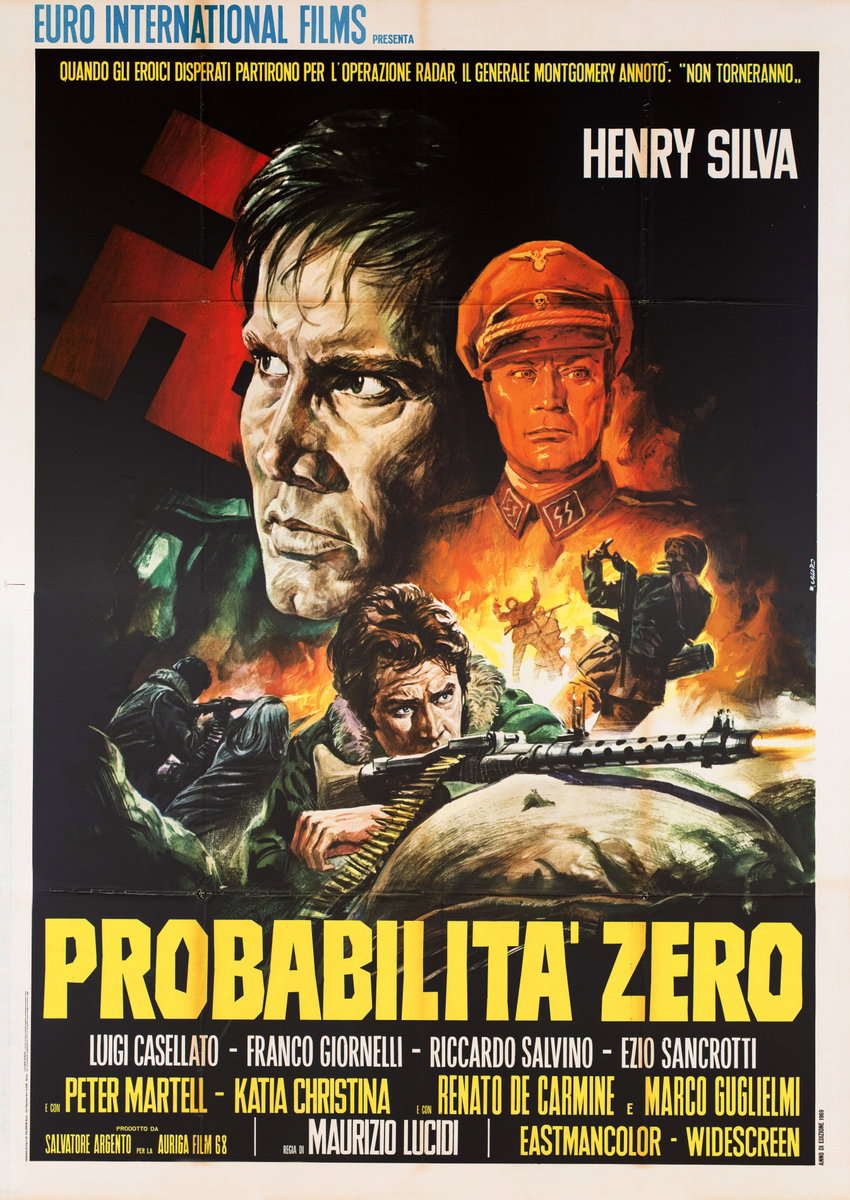 Manifesto 2 per il film Probabilità zero (1969), dipinto da Renato Casaro (Renè)