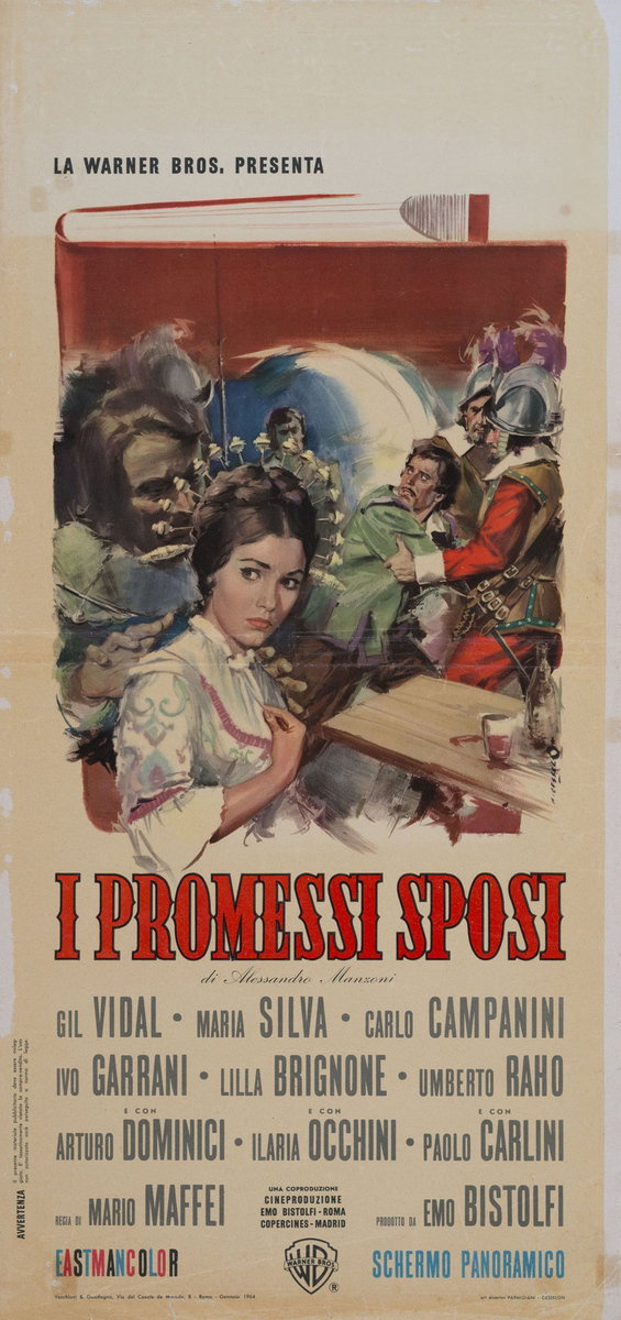 Locandina 3 per il film I promessi sposi (1963), dipinto da Angelo Cesselon