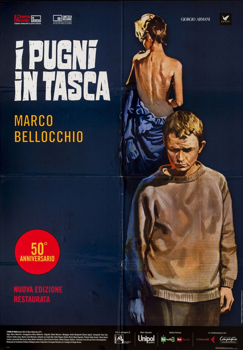 Poster 1 for the film Fists in the Pocket (1965), painted by Rodolfo Gasparri