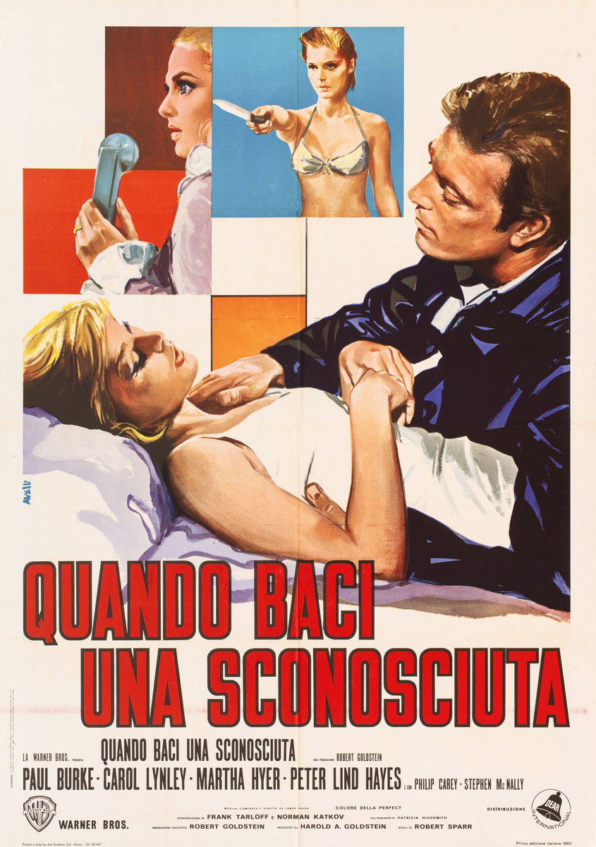 Poster 2 for the film Once You Kiss a Stranger... (1969), painted by Agatino Avelli