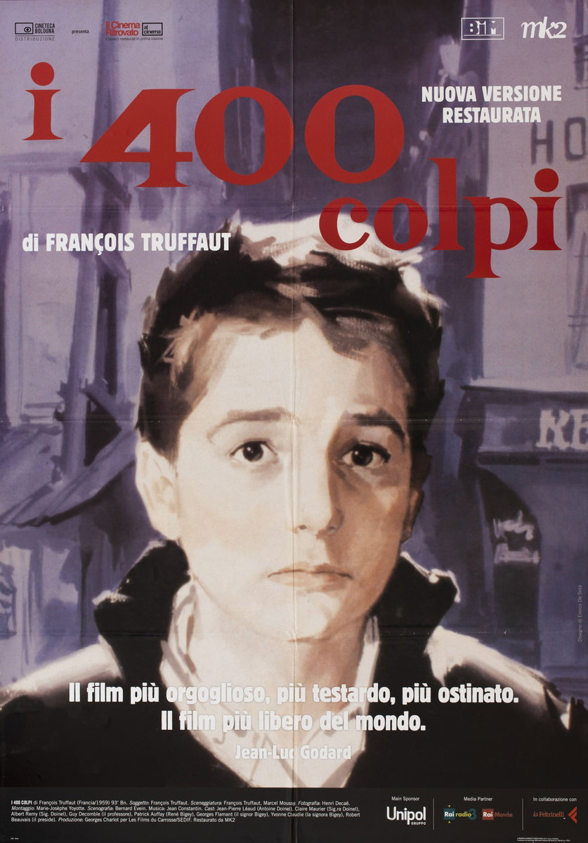 Manifesto 1 per il film I 400 colpi (1959), dipinto da Enrico De Seta