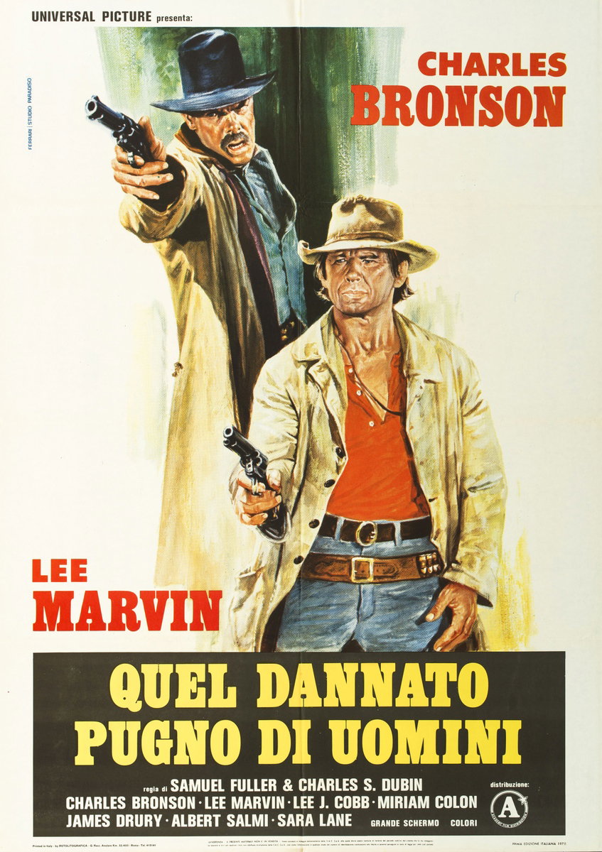 Poster 2 for the film Quel dannato pugno di uomini (1965), painted by Mario Ferrari (Mafè)