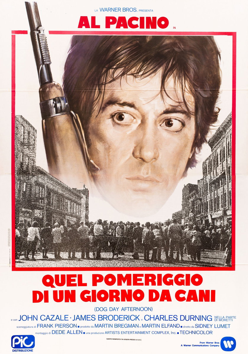 Manifesto 2 per il film Quel pomeriggio di un giorno da cani (1975), dipinto da Renato Casaro (Renè)