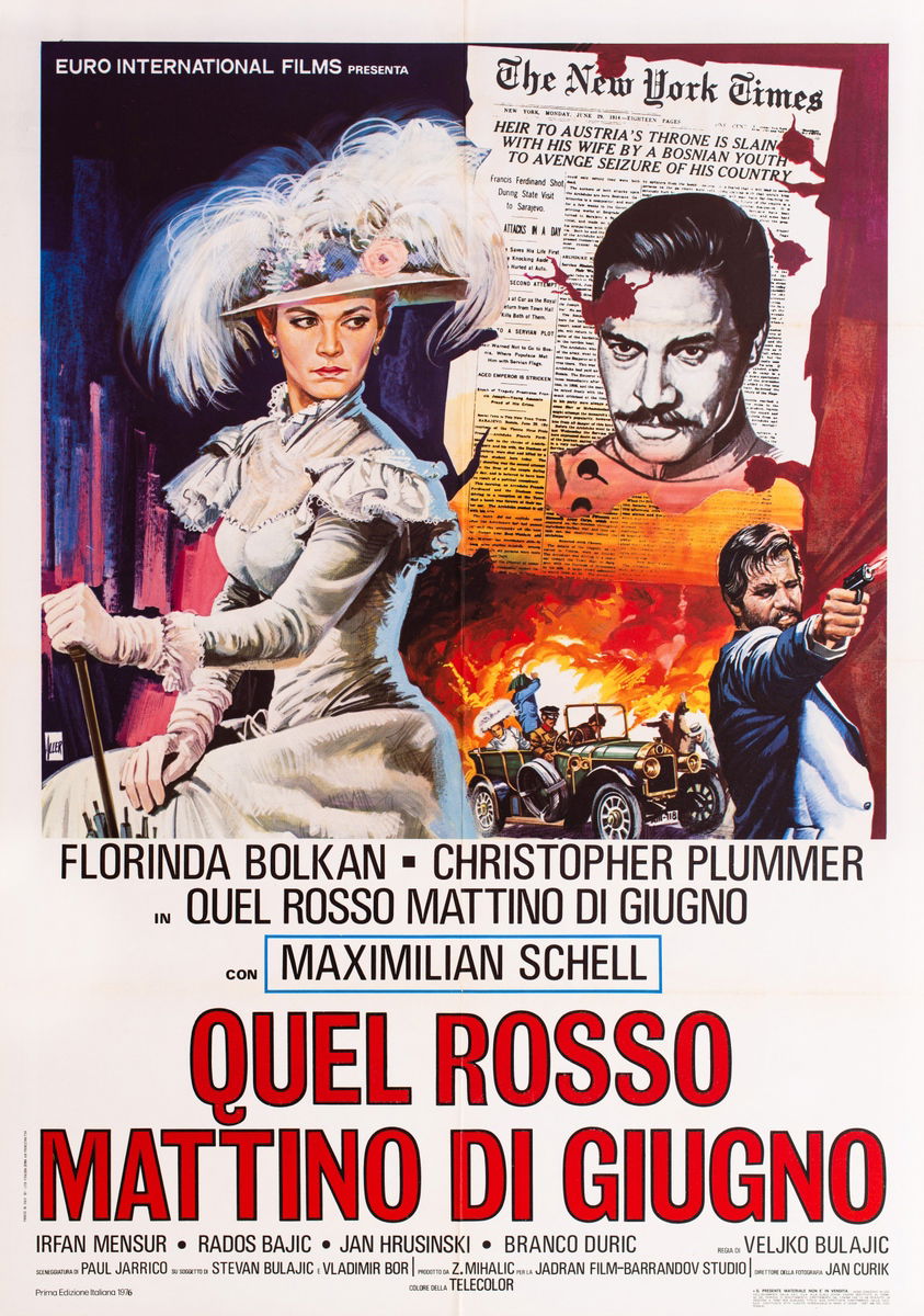 Quel rosso mattino di giugno - attentato a Sarajevo - Manifesto 1