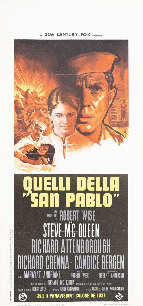 Locandina 2 for the film The Sand Pebbles (1966), painted by Lorenzo Nistri (Enzo)
