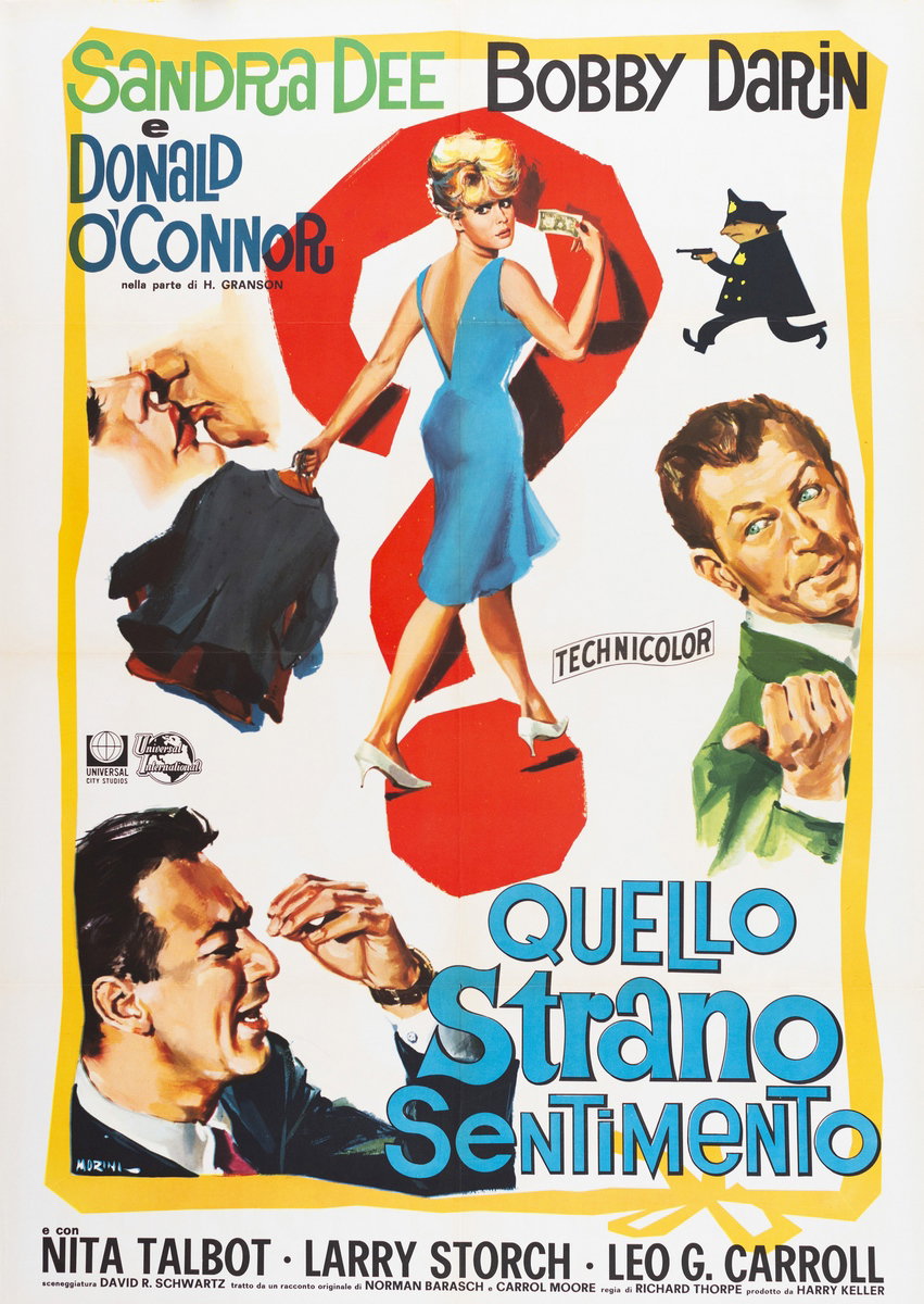 Poster 2 for the film That Funny Feeling (1965), painted by Basilio Morini