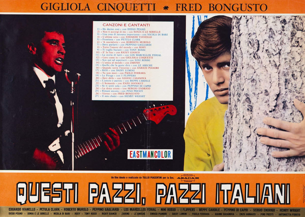Fotobusta 6 per il film Questi pazzi, pazzi italiani (1965)