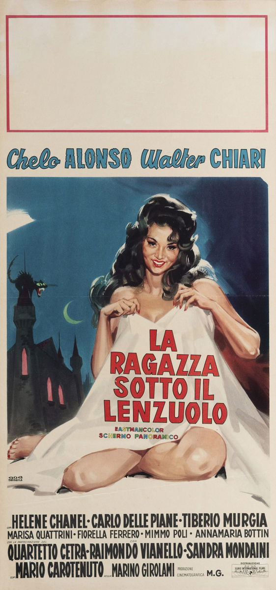 Girl Under the Sheet - Lobby Card 1