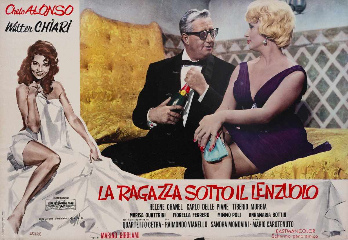 Fotobusta 8 per il film La ragazza sotto il lenzuolo (1961)
