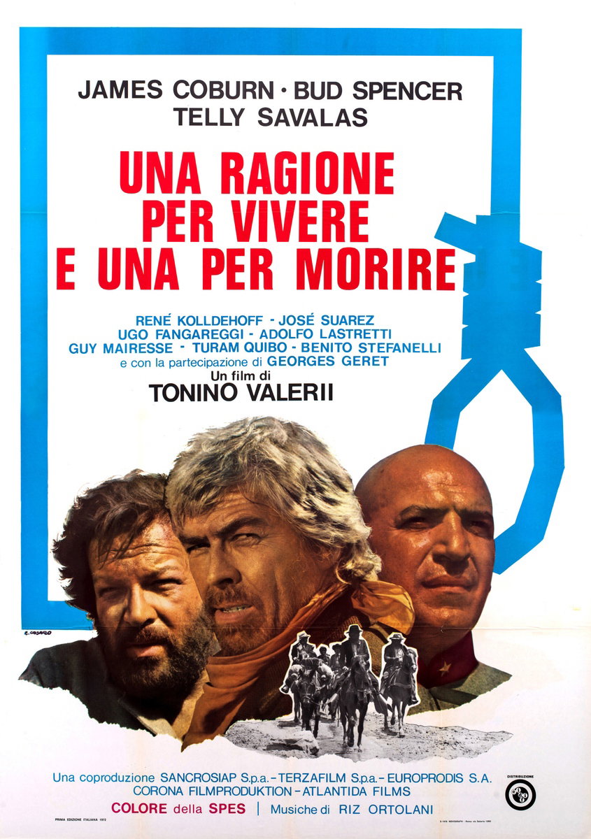 Poster 3 for the film A Reason to Live, a Reason to Die (1972), painted by Renato Casaro (Renè)