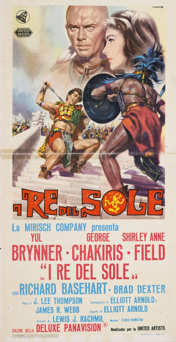 Locandina 2 for the film Kings of the Sun (1963), painted by Renato Casaro (Renè)