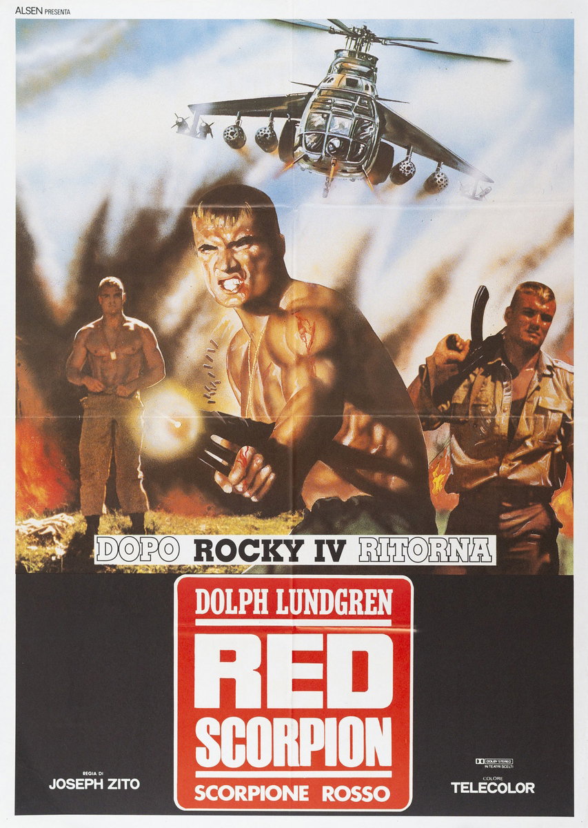 Manifesto 2 per il film Scorpione Rosso (1988)